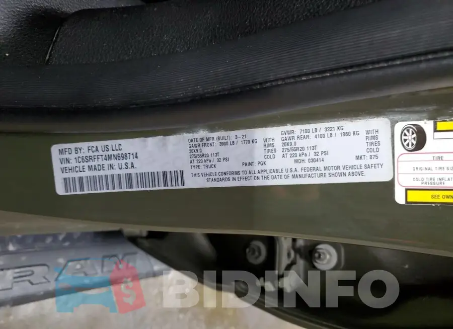 1C6SRFFT4MN698714 Photo# 13