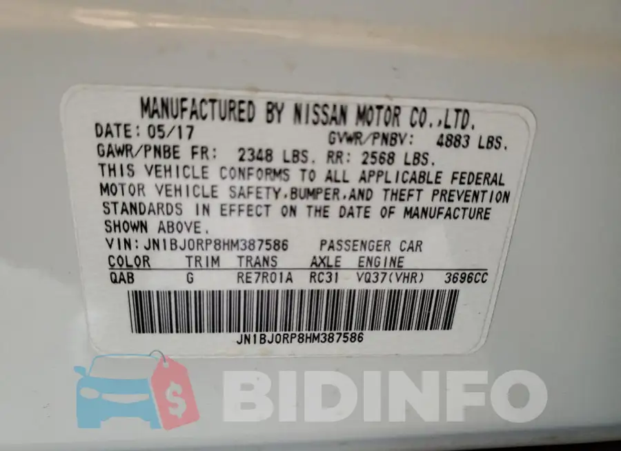 JN1BJ0RP8HM387586 Photo# 13