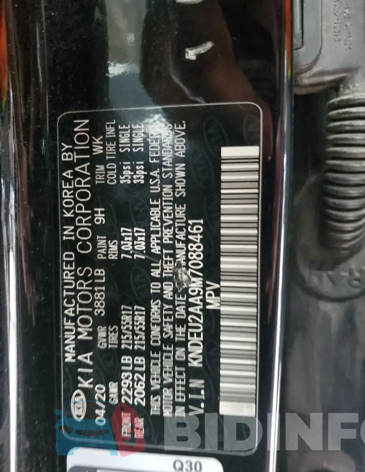 KNDEU2AA9M7088461 Photo# 13