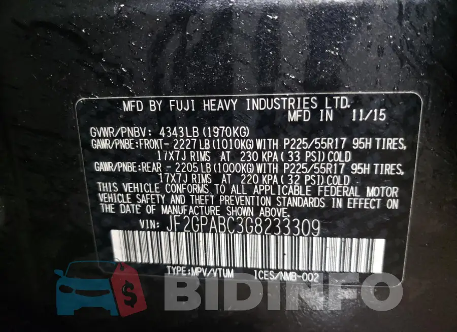 JF2GPABC3G8233309 Photo# 13