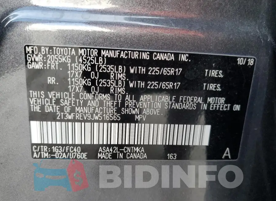 2T3WFREV9JW516565 Photo# 14