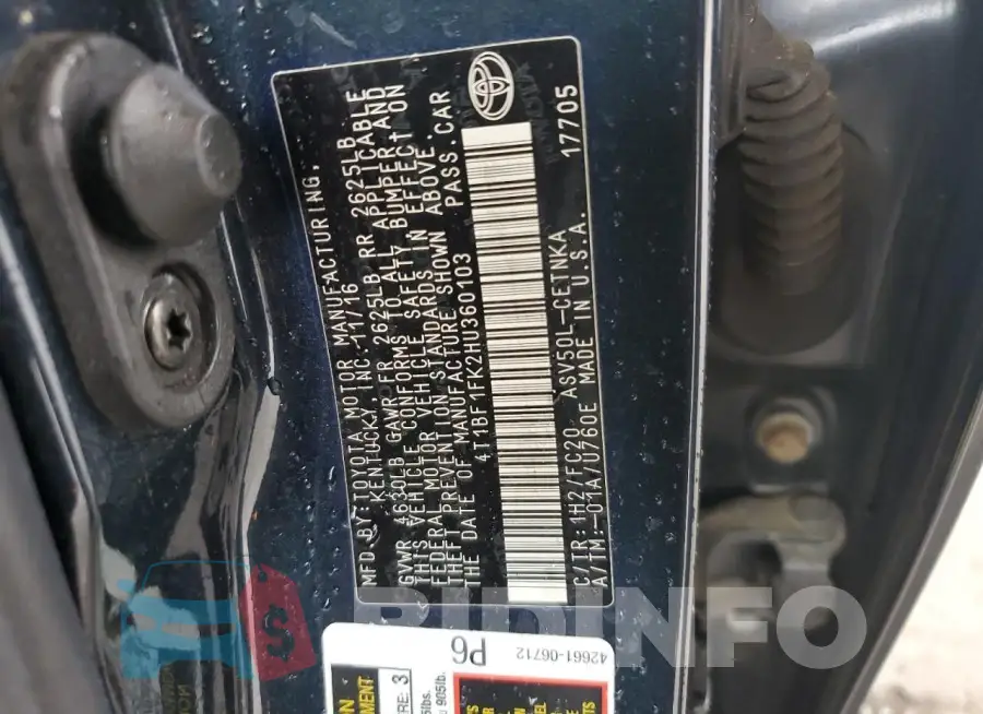 4T1BF1FK2HU360103 Photo# 12