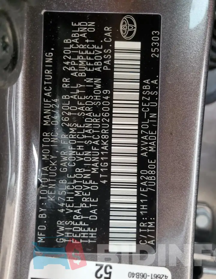 4T1G11AK8RU260049 Photo# 13