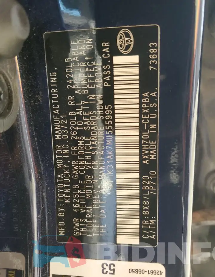 4T1K31AK7MU555995 Photo# 12