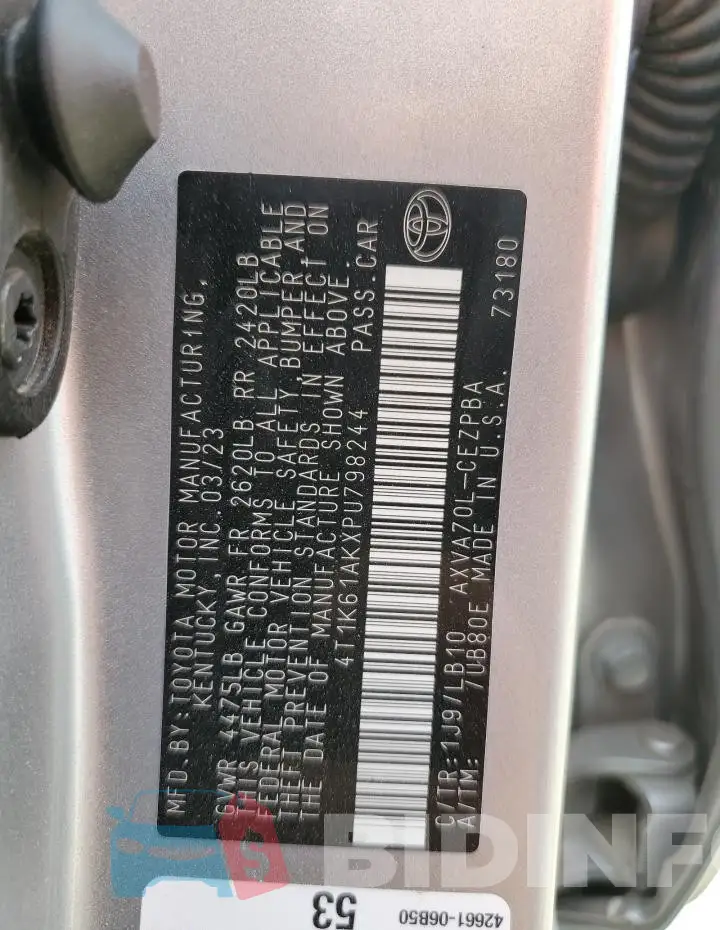 4T1K61AKXPU798244 Photo# 12