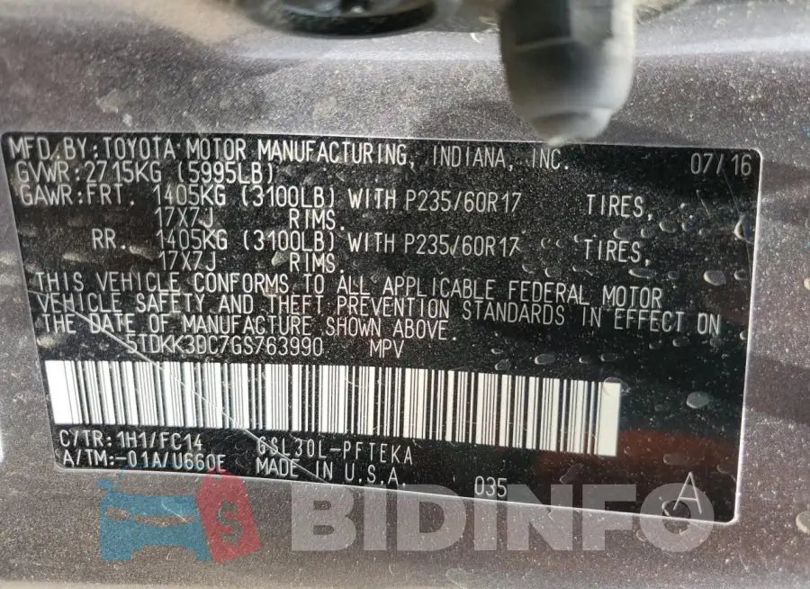 5TDKK3DC7GS763990 Photo# 13