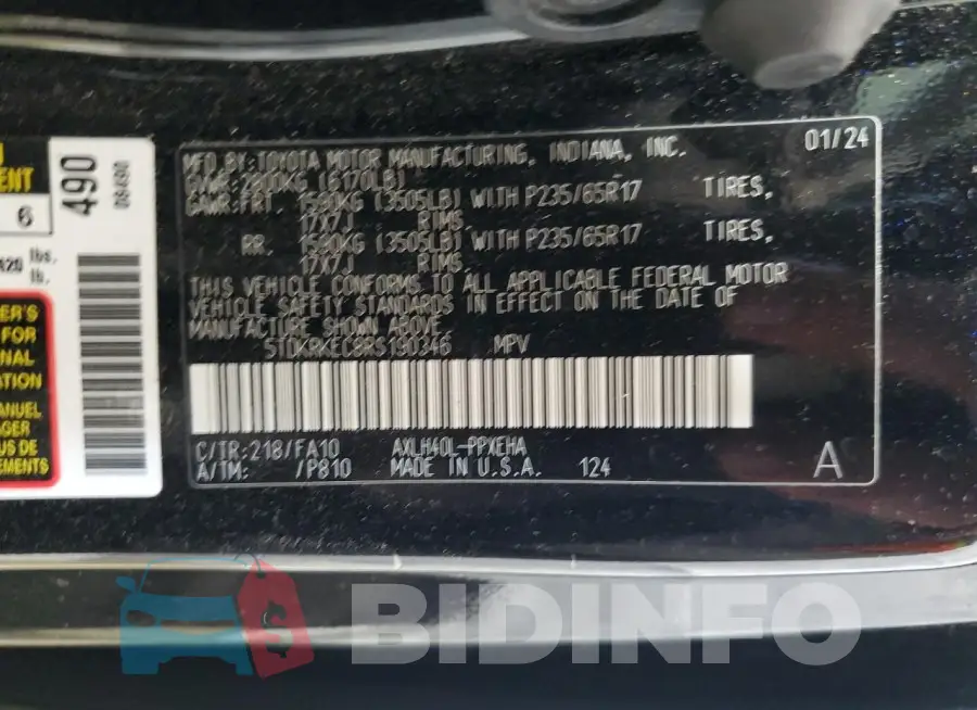 5TDKRKEC8RS190346 Photo# 14