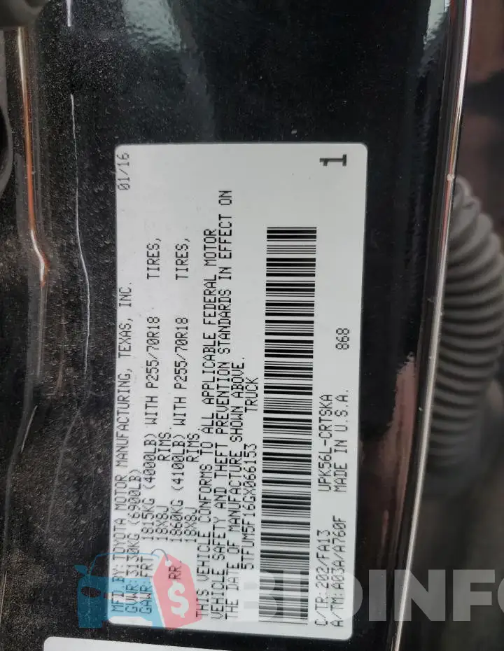 5TFUM5F16GX066153 Photo# 14