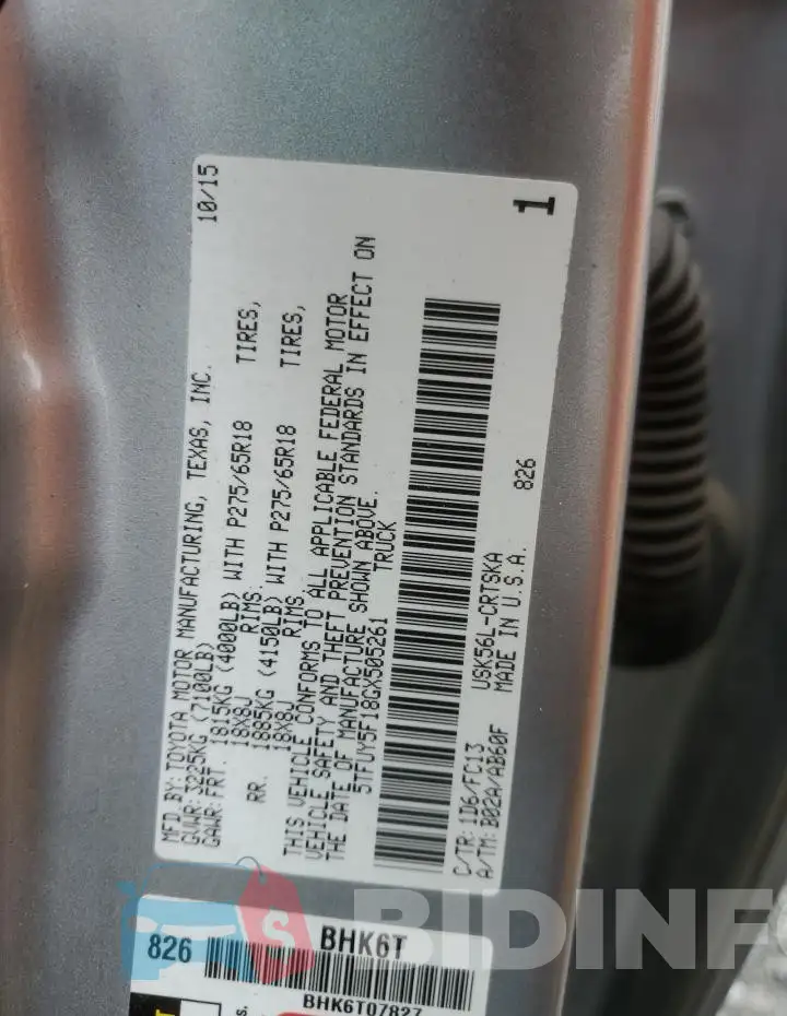 5TFUY5F18GX505261 Photo# 12