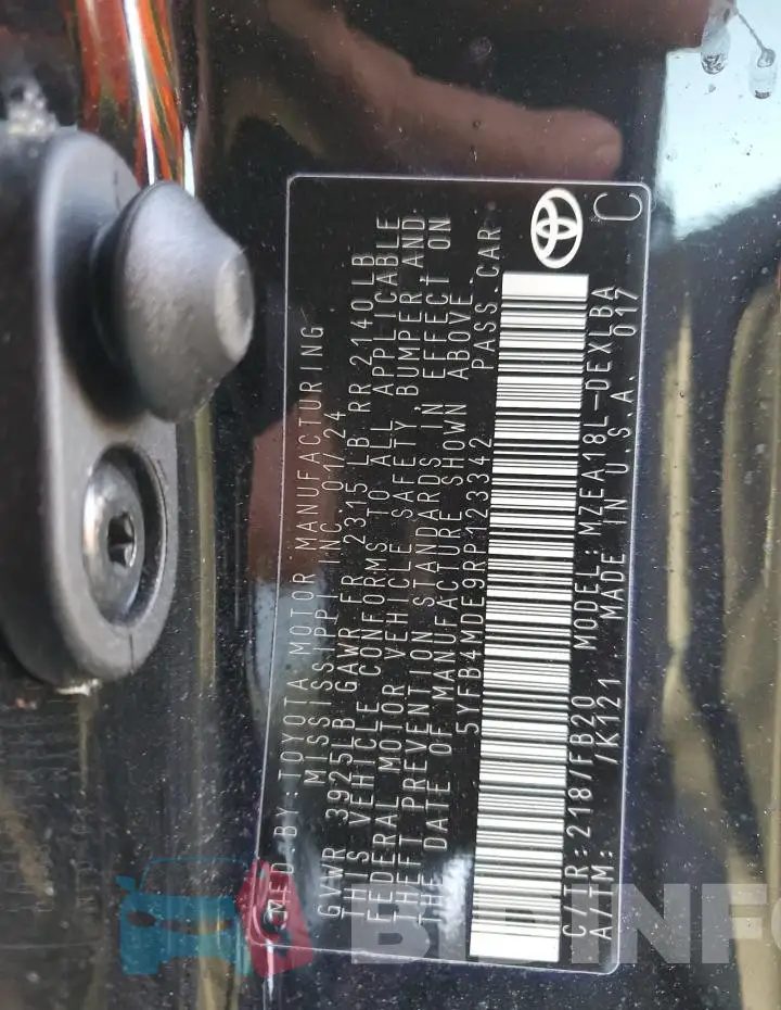 5YFB4MDE9RP123342 Photo# 12
