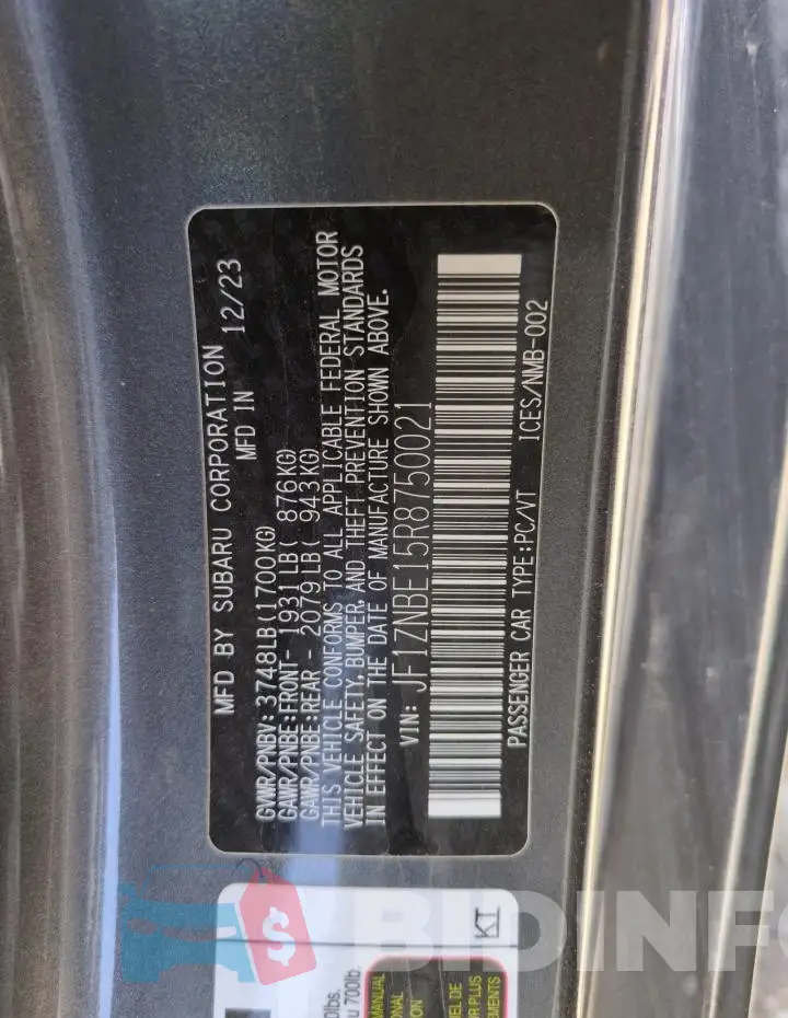JF1ZNBE15R8750021 Photo# 12