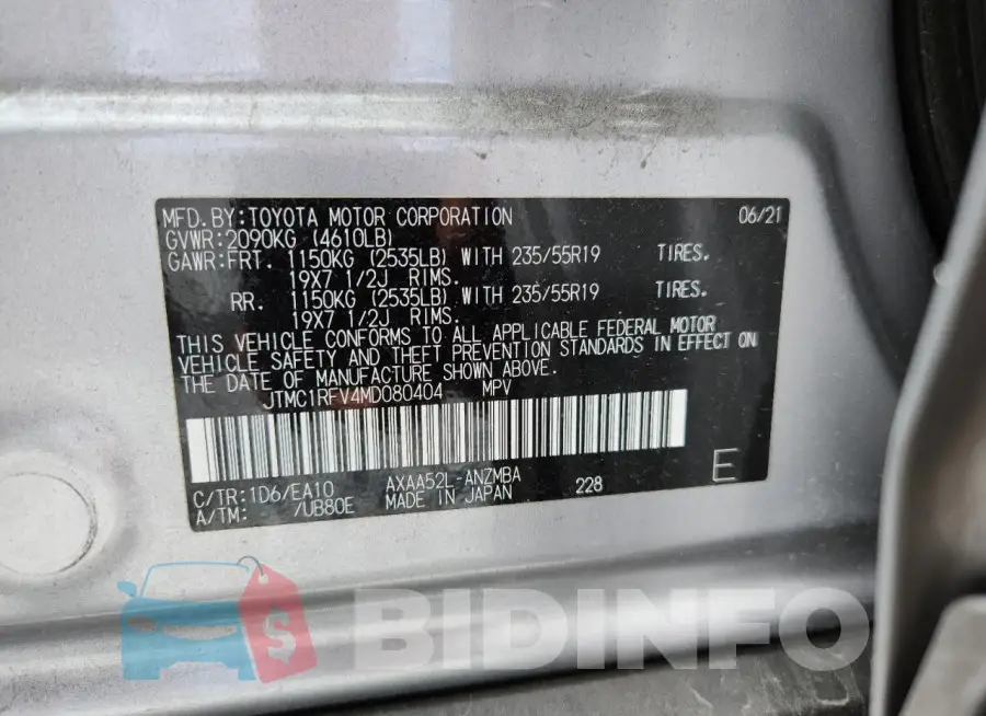 JTMC1RFV4MD080404 Photo# 13