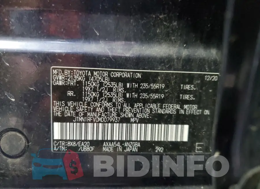 JTMN1RFV0MD079937 Photo# 13