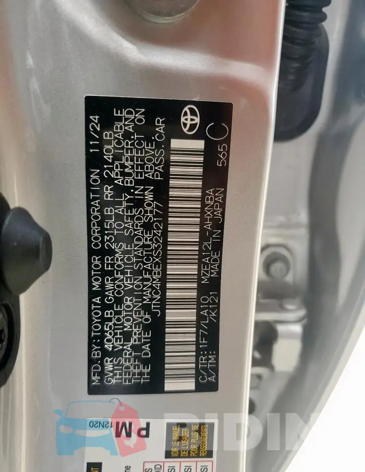JTNC4MBEXS3242177 Photo# 12
