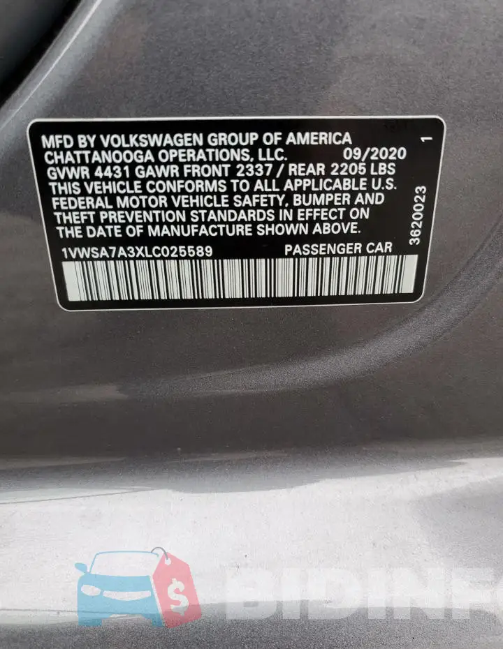 1VWSA7A3XLC025589 Photo# 12