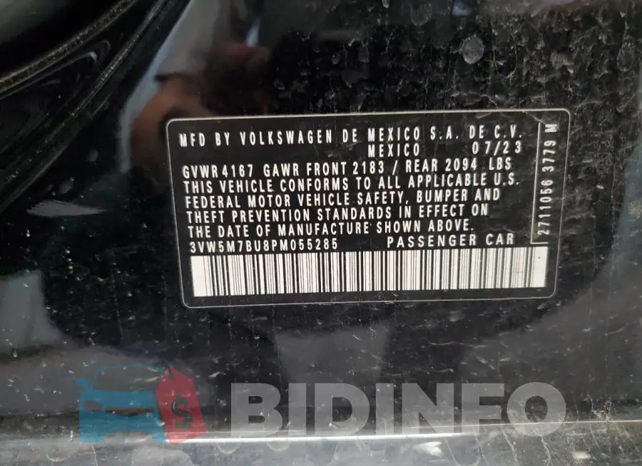 3VW5M7BU8PM055285 Photo# 13