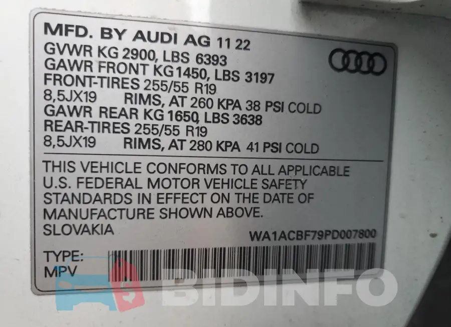 WA1ACBF79PD007800 Photo# 13