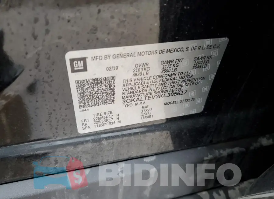 3GKALTEV3KL305617 Photo# 12