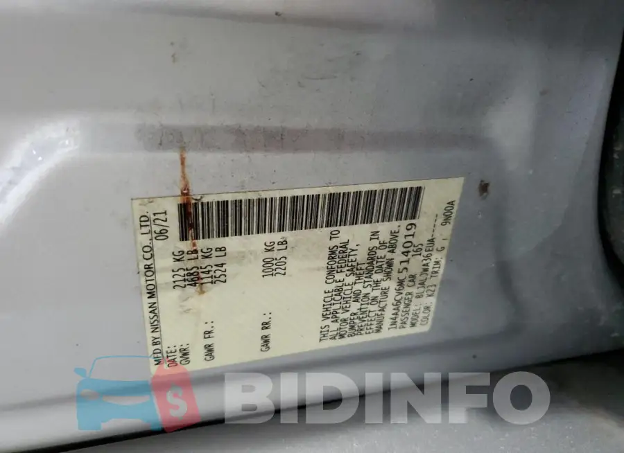 1N4AA6CV6MC514019 Photo# 12