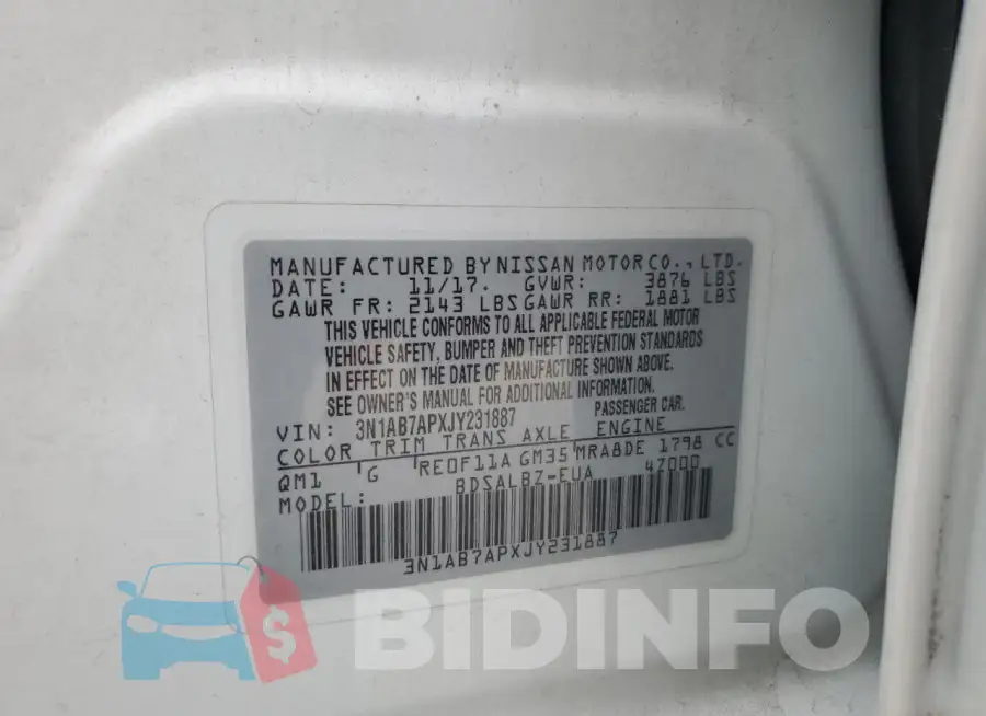 3N1AB7APXJY231887 Photo# 12