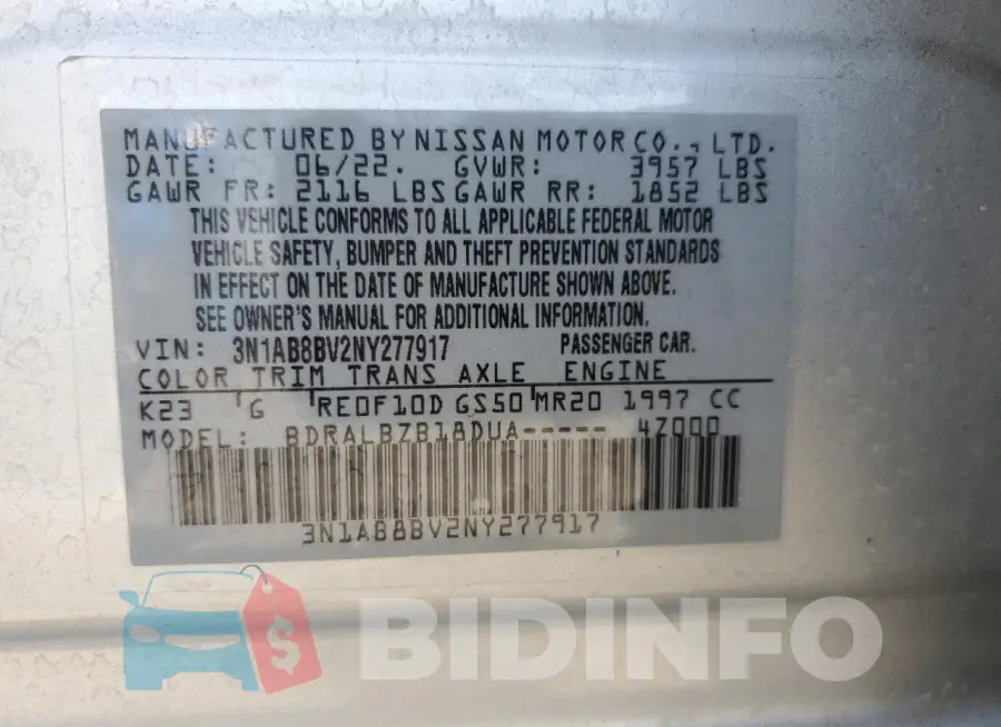 3N1AB8BV2NY277917 Photo# 13