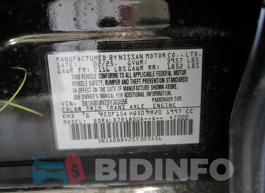3N1AB8BV2SY303556 Photo# 12
