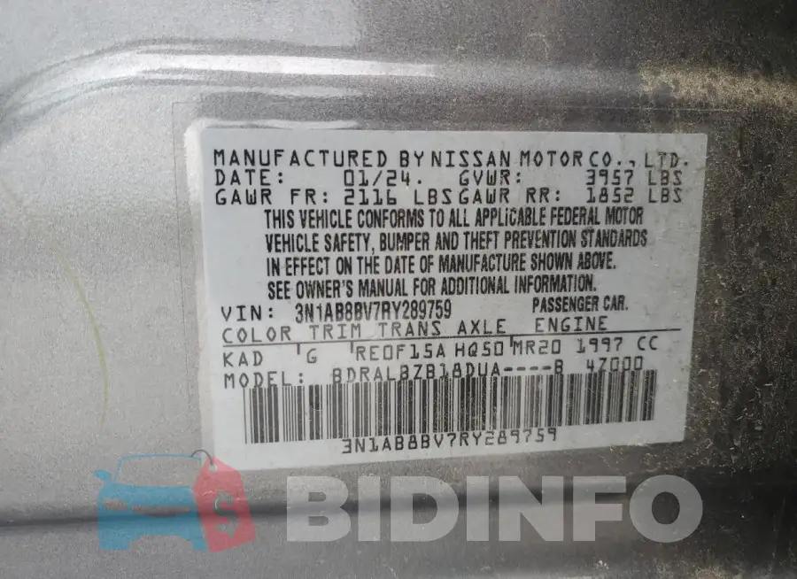 3N1AB8BV7RY289759 Photo# 12