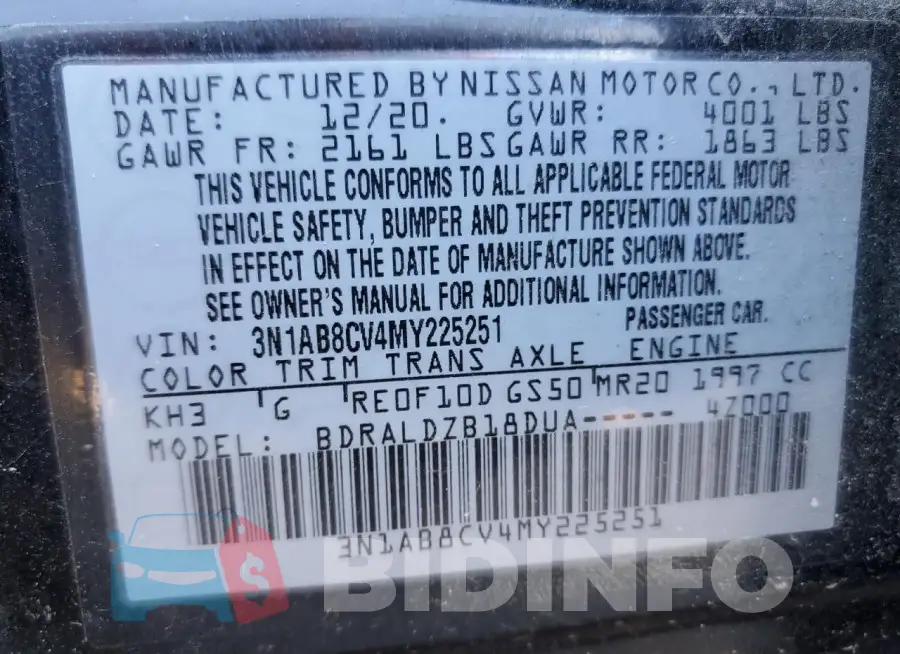 3N1AB8CV4MY225251 Photo# 12