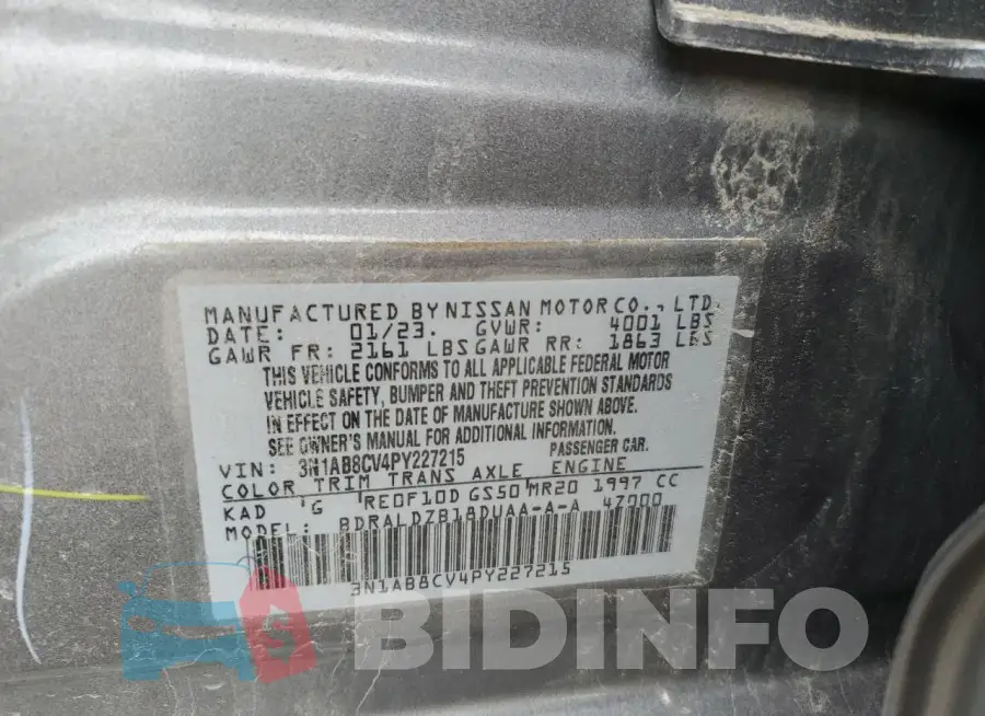 3N1AB8CV4PY227215 Photo# 12