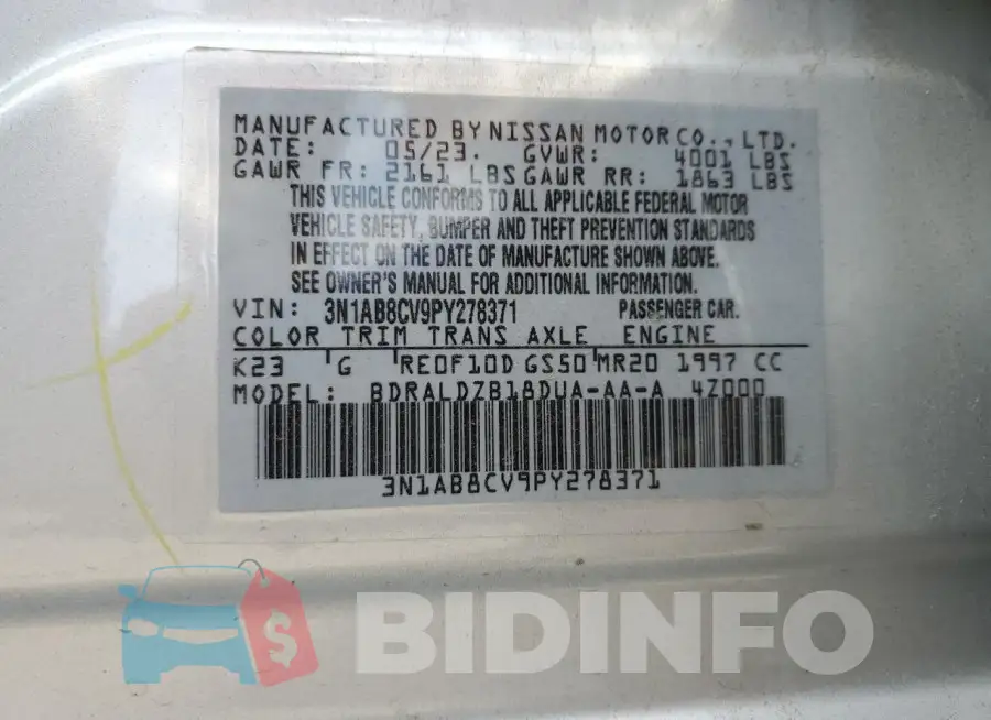 3N1AB8CV9PY278371 Photo# 13