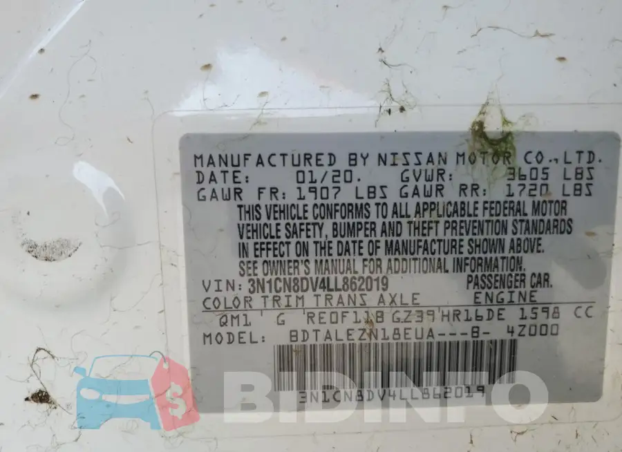3N1CN8DV4LL862019 Photo# 12