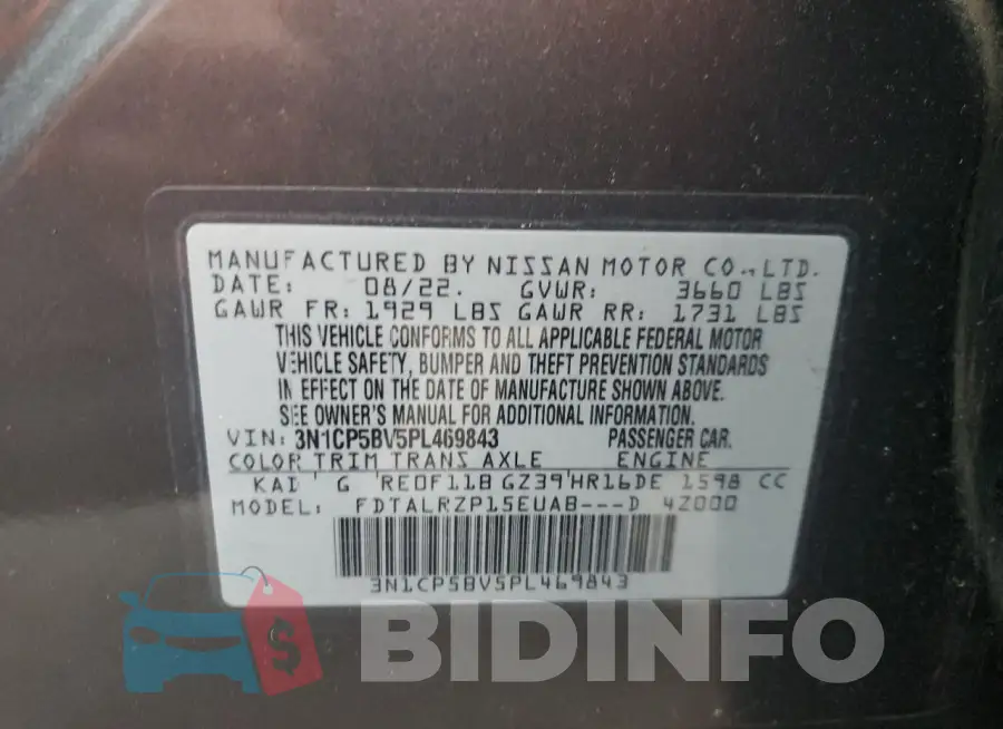 3N1CP5BV5PL469843 Photo# 14