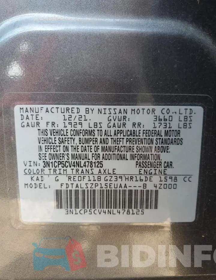 3N1CP5CV4NL478125 Photo# 14