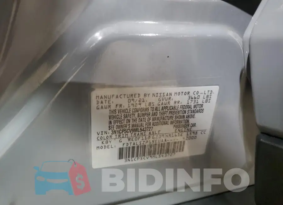 3N1CP5CV9ML543727 Photo# 13