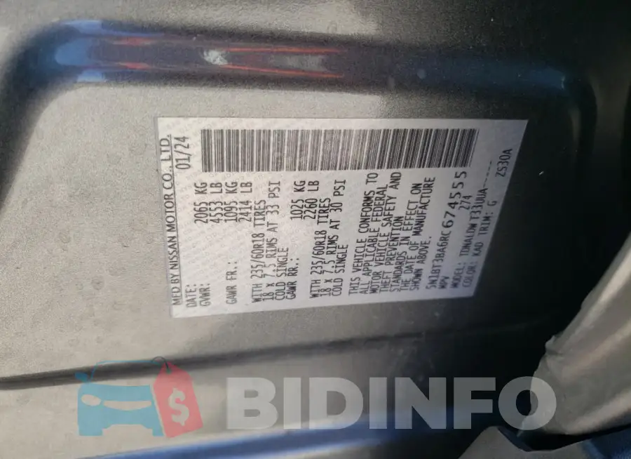 5N1BT3BA6RC674555 Photo# 13
