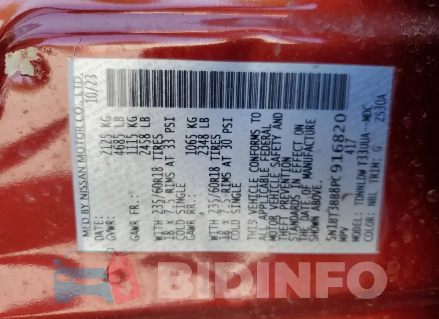 5N1BT3BB8PC916820 Photo# 13
