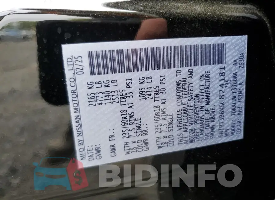 5N1BT3BBXSC824181 Photo# 14