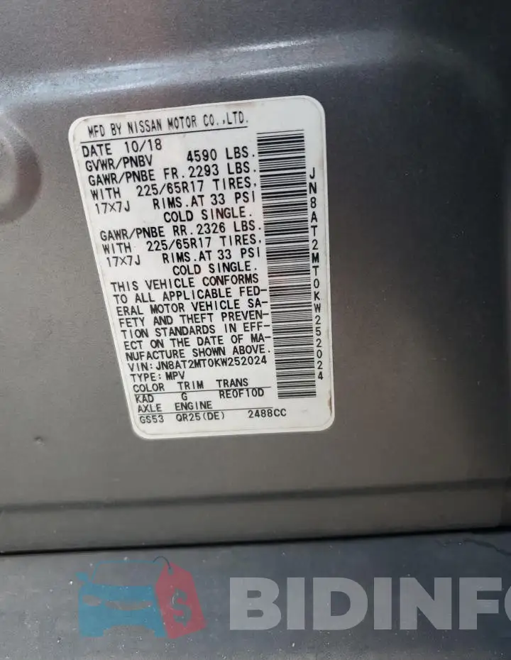 JN8AT2MT0KW252024 Photo# 12