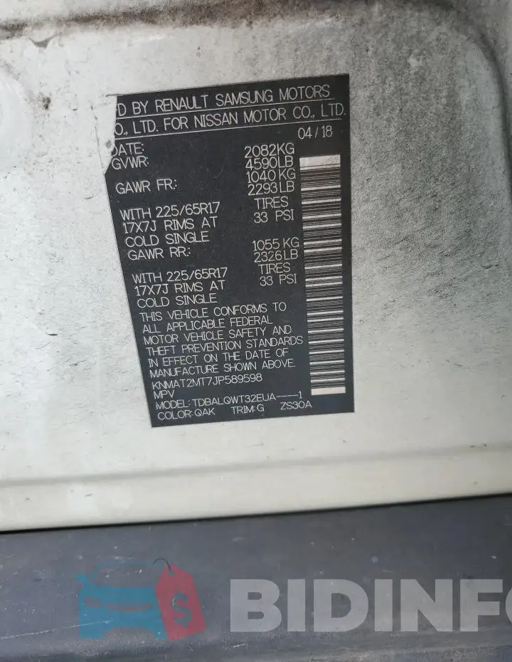 KNMAT2MT7JP589598 Photo# 13