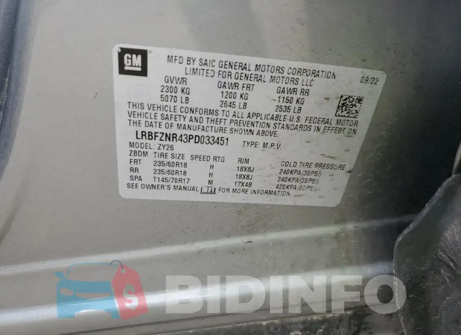 LRBFZNR43PD033451 Photo# 13