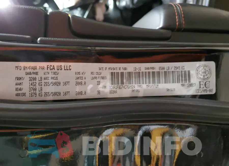 1C4RJFBG7HC760924 Photo# 13