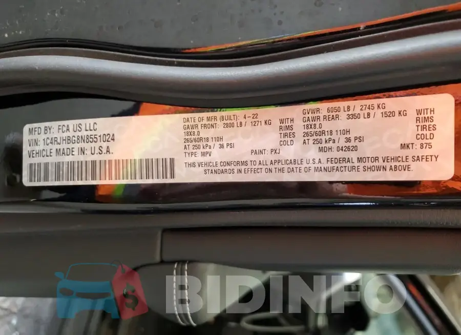 1C4RJHBG8N8551024 Photo# 14