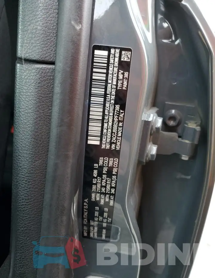ZACCJBBB2HPF77395 Photo# 13