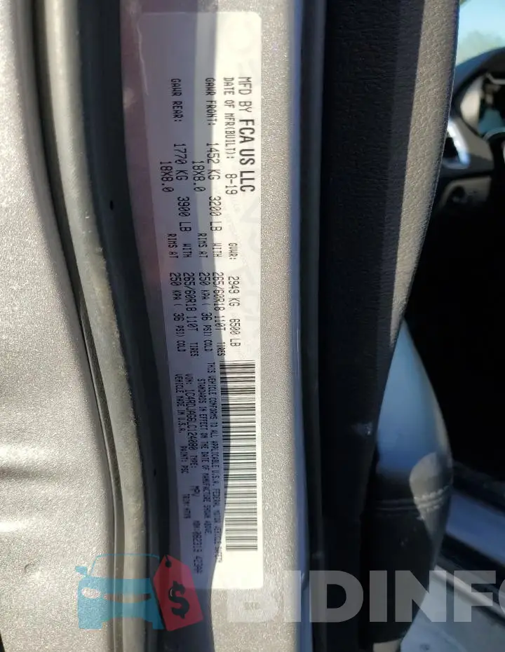 1C4RDJAG6LC124080 Photo# 13