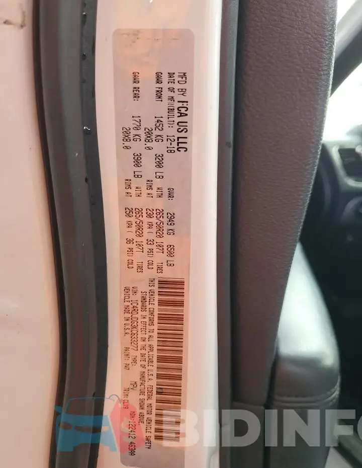 1C4RDJDG3KC633277 Photo# 13