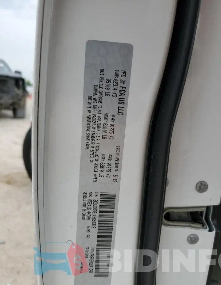 2C3CDXBG1KH658319 Photo# 12