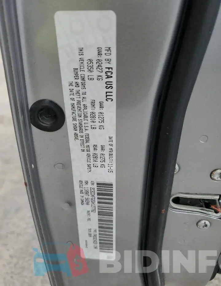 2C3CDXFG2GH127762 Photo# 13