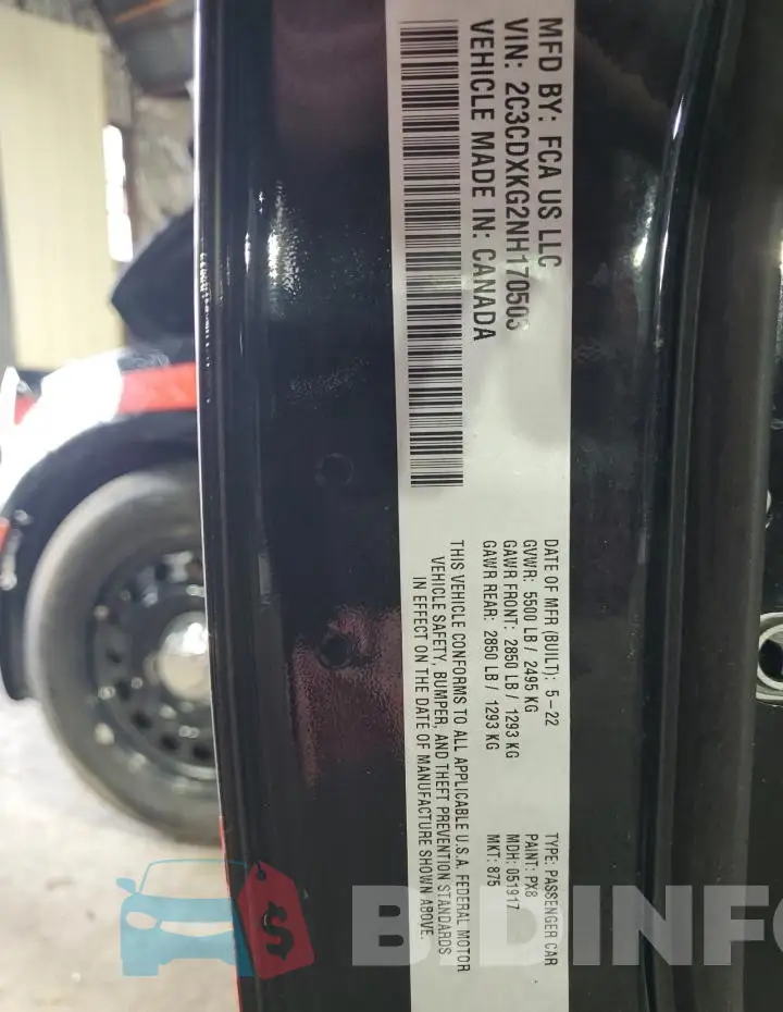 2C3CDXKG2NH170503 Photo# 12
