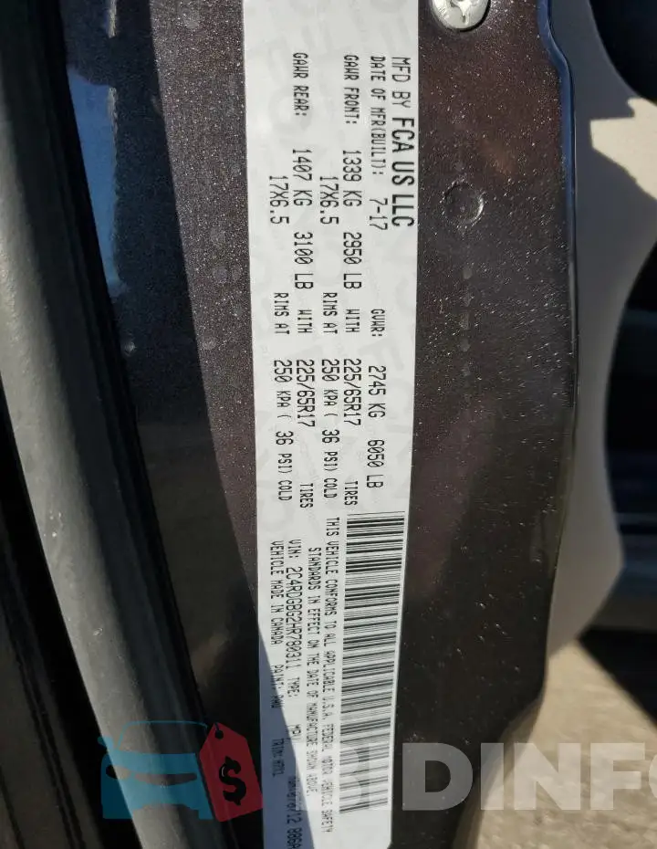 2C4RDGBG2HR780311 Photo# 13