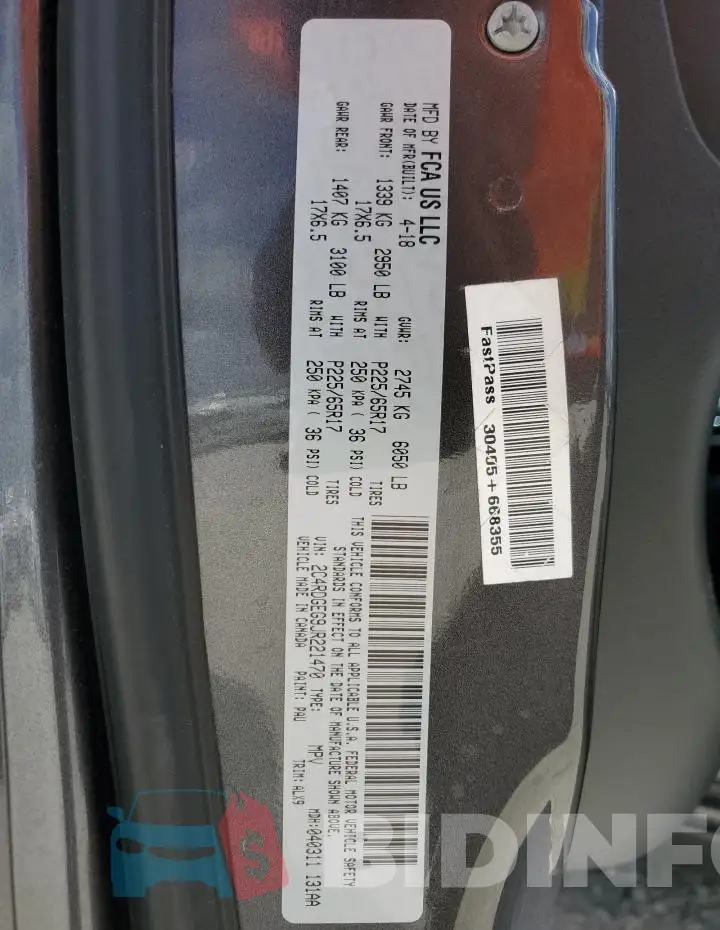 2C4RDGEG9JR221470 Photo# 14